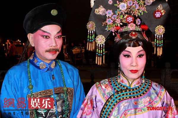 《德龄与慈禧》话剧剧照，江珊饰演慈禧的舞台造型